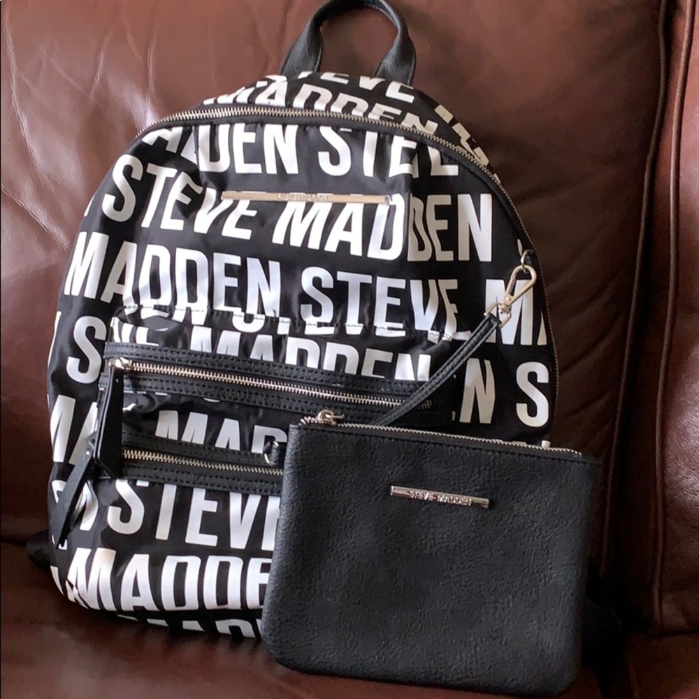 Steve Madden Backpack and Wristlet